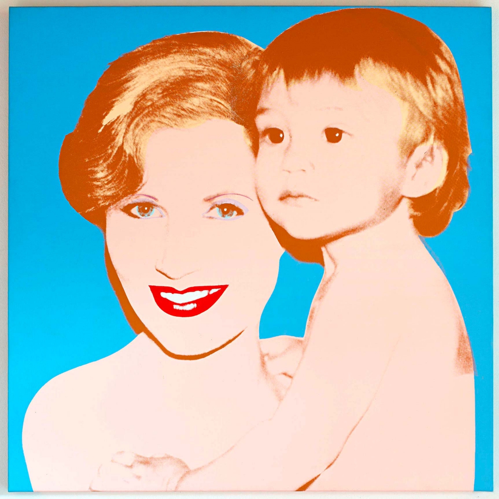 Andy Warhol’s 1982 painting of Syz with her then-toddler Marc.